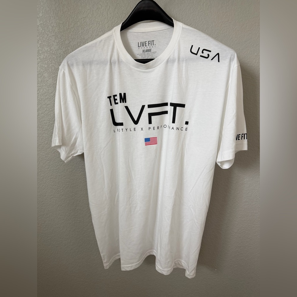 Men's White LVFT. Graphic Short Sleeve Tee